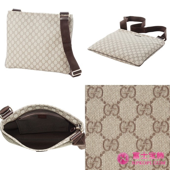 GUCCI/グッチ 2012年春夏定番キャンバスGG柄斜め掛けショルダーバッグ 201446 FCIGG 8588 